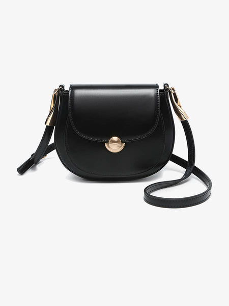 JN2778 Bergen Flapover Crossbody Bag w/ Twist Lock Closure: Wine - Lulu Bella Boutique
