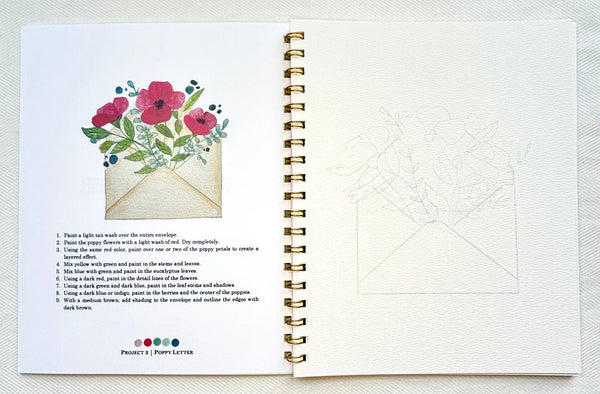 Flowers Watercolor Workbook - Lulu Bella Boutique