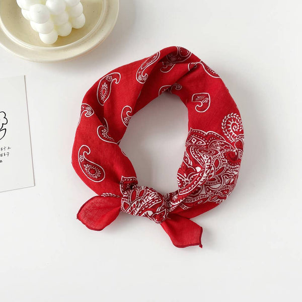 Vintage Paisley Versatile Floral Print Square Scarf - Lulu Bella Boutique
