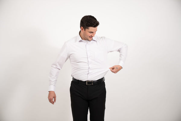 White Hustle Dress Shirt - Long Sleeve: Slim