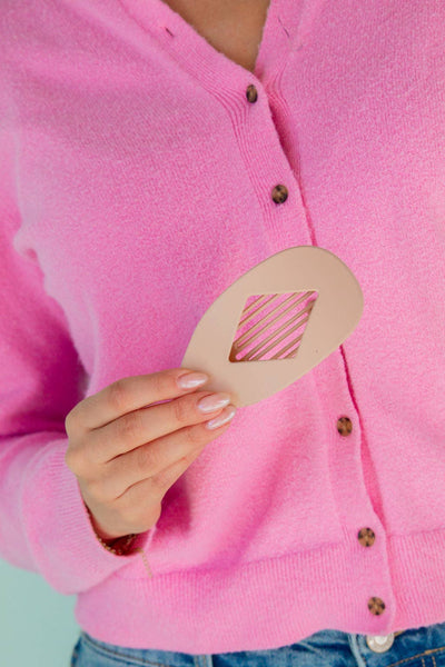 Diamond Cutout Claw Clip: Amber Tortoise - Lulu Bella Boutique