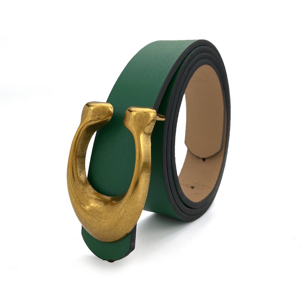 WOMEN FASHION RETRO U-BUCKLE BELT_CWABE0136: Green / (OS) 1 - Lulu Bella Boutique