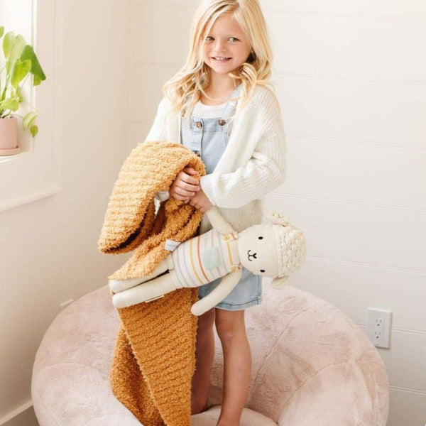 RIBBED BAMBONI® TODDLER BLANKETS: Cameo - Lulu Bella Boutique
