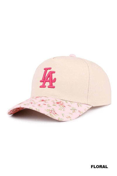 La City Logo Two Tone Canvas Cotton Cap: DK FOREST / 1 (ONE SIZE) - Lulu Bella Boutique
