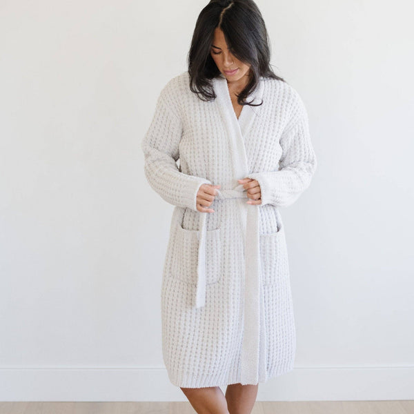 WAFFLE KNIT ROBES: Oxford / XL