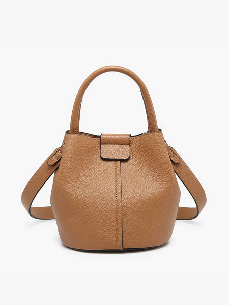 M2528 Farrah Bucket Bag w/ Top Handle & Inner Bag: Cherry Lacquer - Lulu Bella Boutique