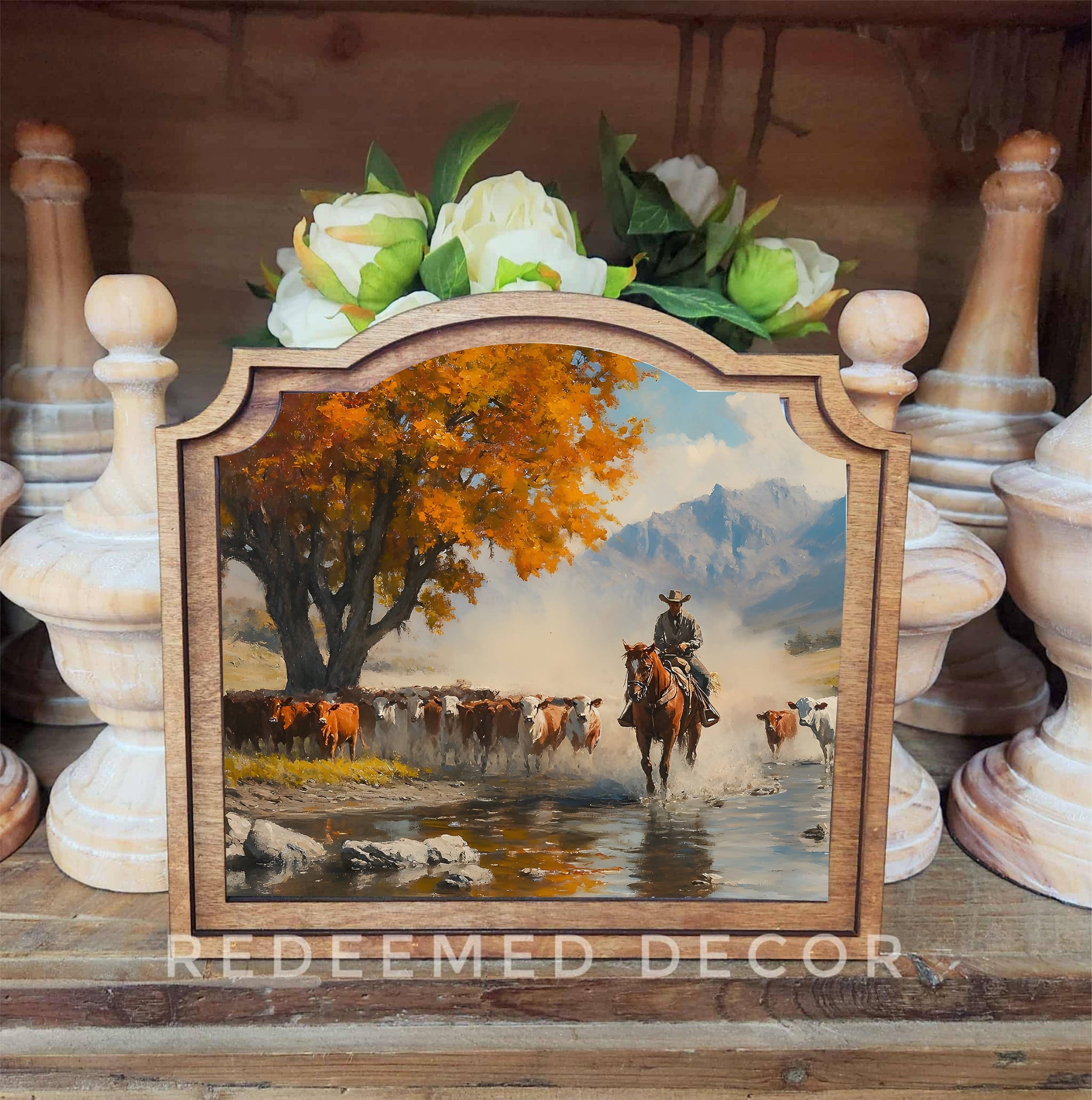 Provincial Cowboy Creek Framed Art - Lulu Bella Boutique
