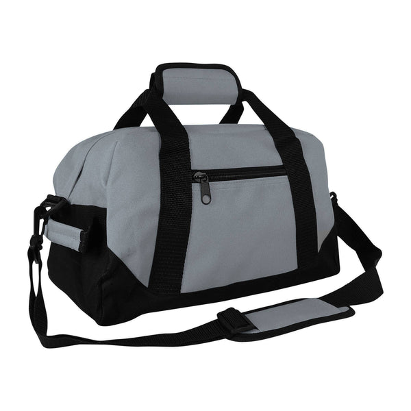 DALIX 14" Small Duffle Bag Two Toned Gym Travel Bag: White - Lulu Bella Boutique