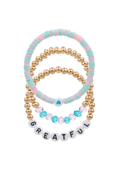 Best Friend Rubber Bead Kids Stretch Bracelet: PH / ONE