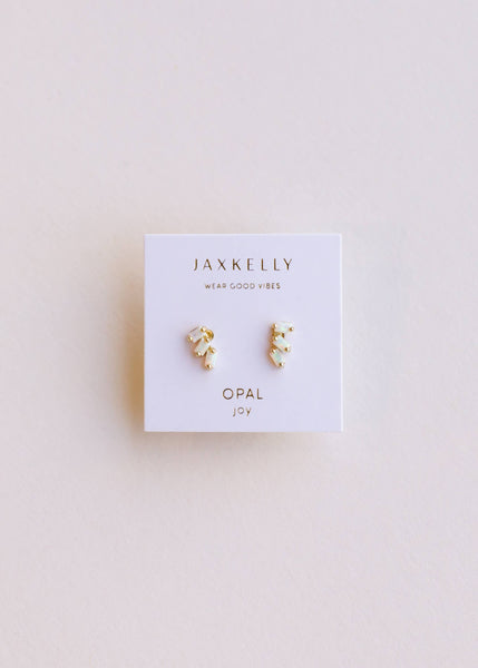 Offset Trio - White Opal - Earring