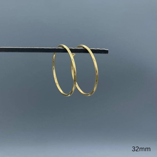 2mm Gold-filled Endless Hoop Earrings: 43mm - Lulu Bella Boutique
