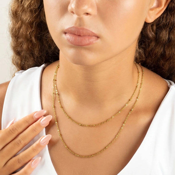 14K Gold Filled Plus™ Crimped Oval Link Chain Necklace: Gold / 18"+2"