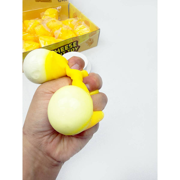 Viral Triangle Cheese Squishy Toy: YELLOW