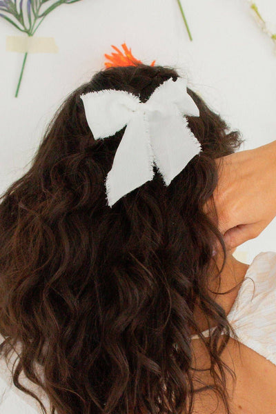 Freya Bow Clip: Pink - Lulu Bella Boutique