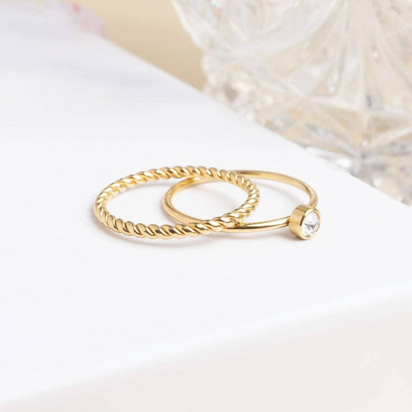 14K Gold Filled PLUS™ Braided Spacer Ring: Gold / 8