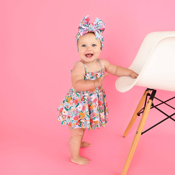 Cecelia Floral SMOCKED TIERED TUTU Baby Clothes Dress Outfit