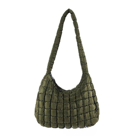 Solid Color Cloud Bag Large Capacity Shoulder Bag DP6102: Army - Lulu Bella Boutique