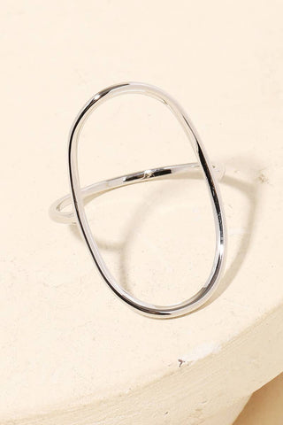 Curved Oval Minimalist Ring: S - Lulu Bella Boutique