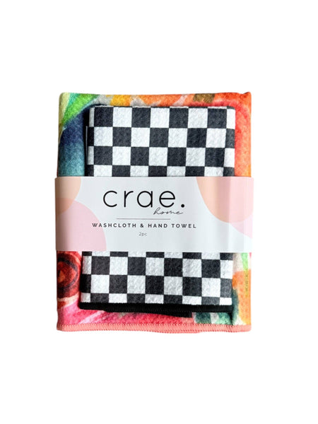 Fonnie/Pia: Double Sided-Hand Towel Washcloth Set - Lulu Bella Boutique