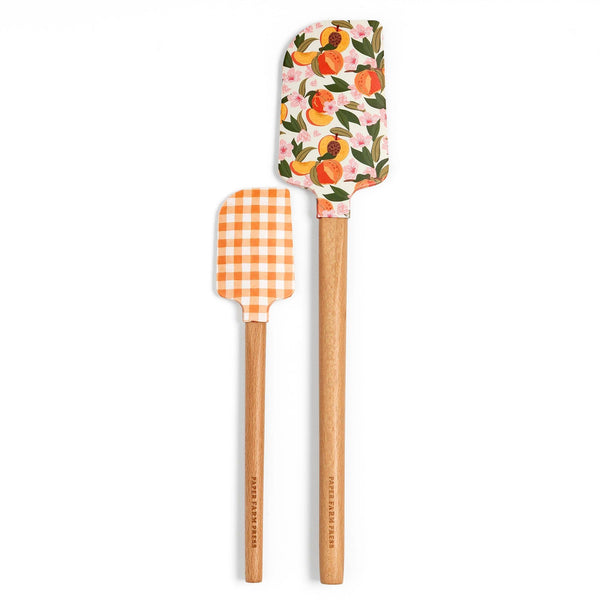 Peach Blossom Silicone Kitchen Spatulas - Set of 2 - Lulu Bella Boutique