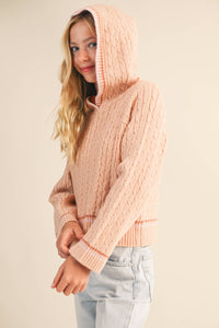 TWEEN KIDS GIRLS HOODED SWEATER  (7-14) : 7/8 - Lulu Bella Boutique