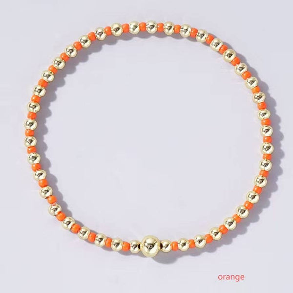 BOHO COLORFUL BALL BEADED BRACELET | 40B5223: Black - Lulu Bella Boutique