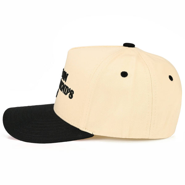 C.C PUT IT ON MY BOYFRIEND'S TAB Letter Two Tone Trucker Hat: Black - Lulu Bella Boutique