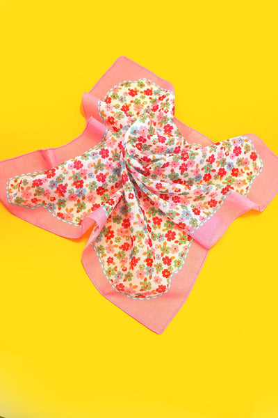 DITSY PRINT SILKY FEELING BANDANA SCARF: DITSY