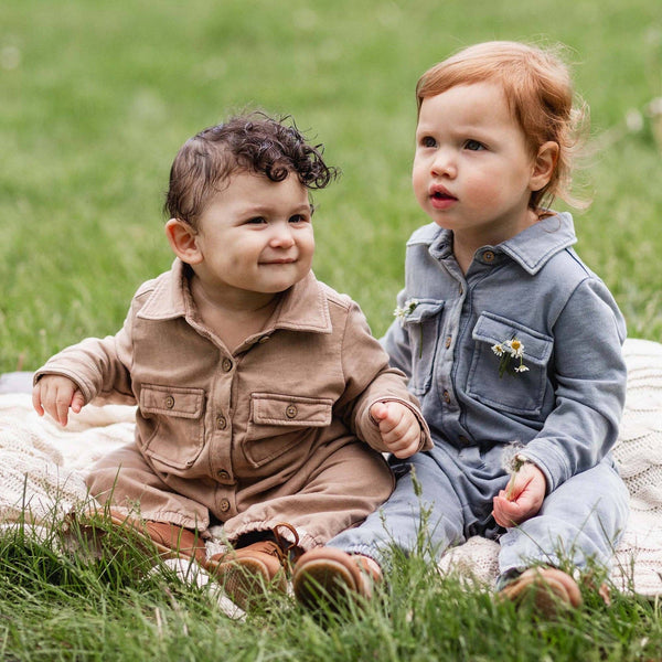 Acid Wash Infant Jumpsuit: Ginger Loaf