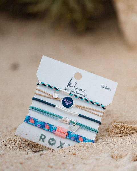 Roxy Ocean Bloom - Hair Tie Bracelet: Medium