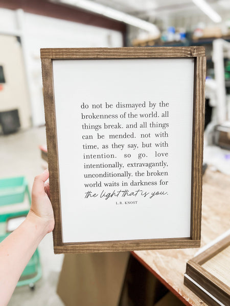 Do Not Be Dismayed | Mother's Day Gifts: White / Light Oak / 8x12" - Lulu Bella Boutique