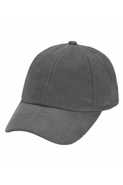 C.C Brushed Twill Baseball Cap: Gray