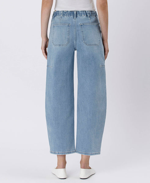 SUPER HIGH RISE ELASTIC BAND BARREL JEANS F5831: ACCOMPLISHMENTS / 24 - Lulu Bella Boutique
