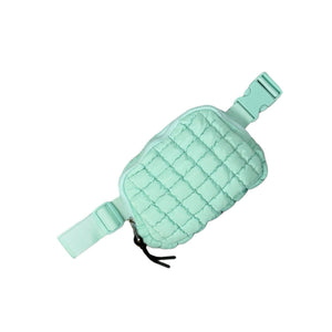 Puffer Quilted Belt Bag Mint