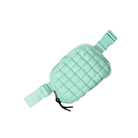 Puffer Quilted Belt Bag Mint