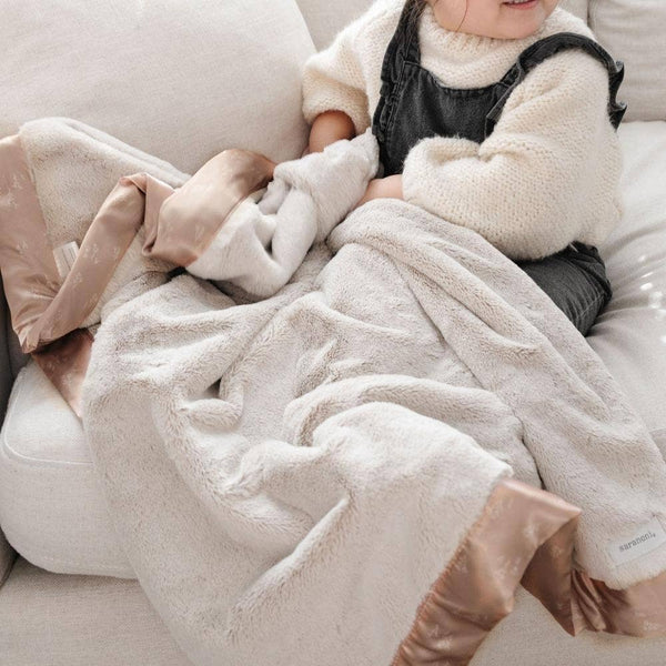 SATIN BORDER TODDLER BLANKETS: Camo