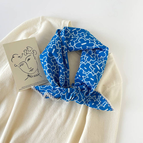 Versatile Retro Printed Square Scarf - Lulu Bella Boutique