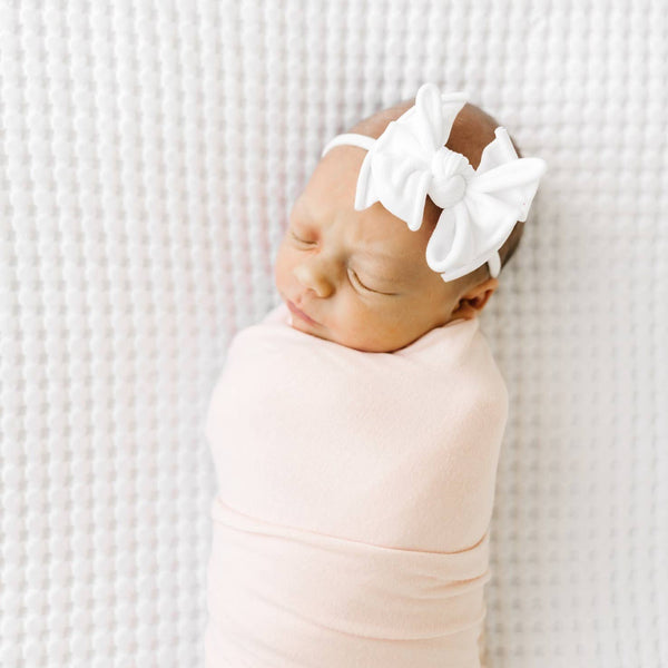 Baby Bling® Baby FAB® Skinny soft nylon bow headband: Sage - Lulu Bella Boutique