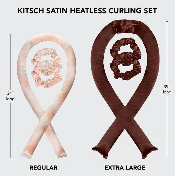 XL Satin Heatless Curling Set - Chocolate - Lulu Bella Boutique