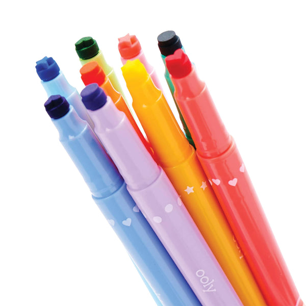 Confetti Stamp: Double-Ended Markers (Set of 9) - Lulu Bella Boutique