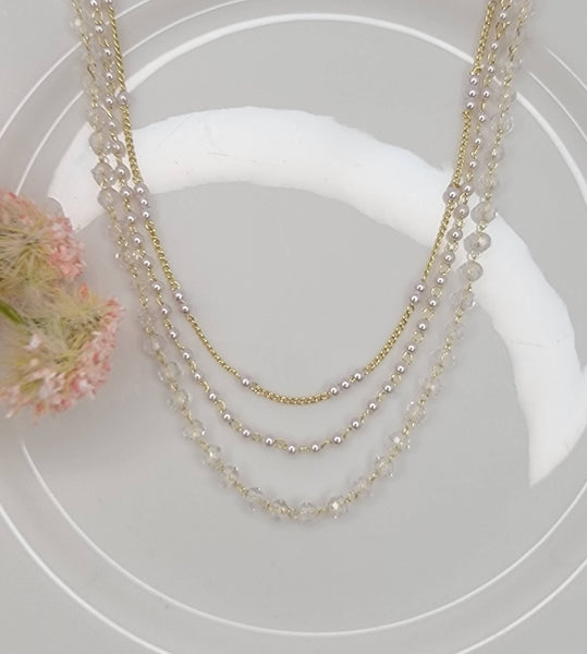 TRIPLE LAYERED NECKLACE. - Lulu Bella Boutique