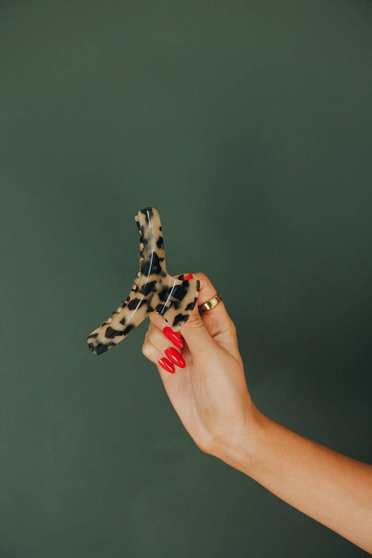 Skinny Tan Tortoise Claw Clip