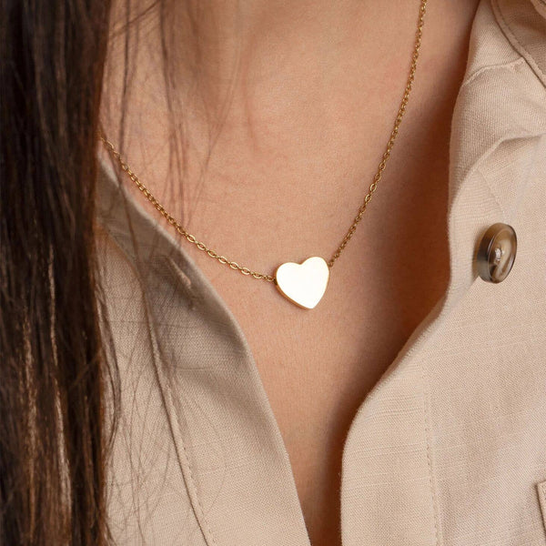 14K Gold Filled PLUS™ Blank Heart Necklace: Gold