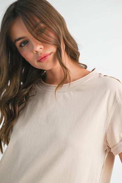 Mali Baby Tee Short Sleeve Top: - Lulu Bella Boutique
