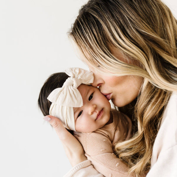 Baby Bling® The Original Knot soft nylon headband: Peach - Lulu Bella Boutique