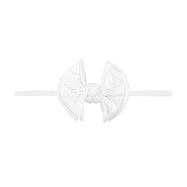 Baby Bling® Baby FAB® Skinny soft nylon bow headband: Sage - Lulu Bella Boutique