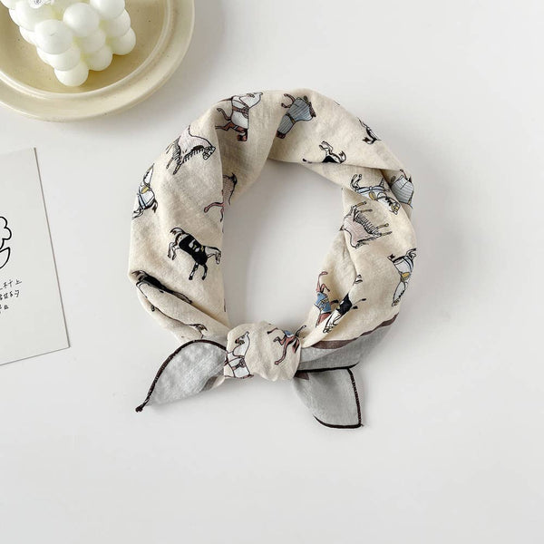 Vintage Paisley Versatile Floral Print Square Scarf - Lulu Bella Boutique