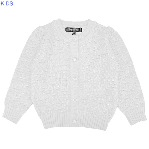 Girl's Cute Crochet Cropped Daily Cardigan Sweater