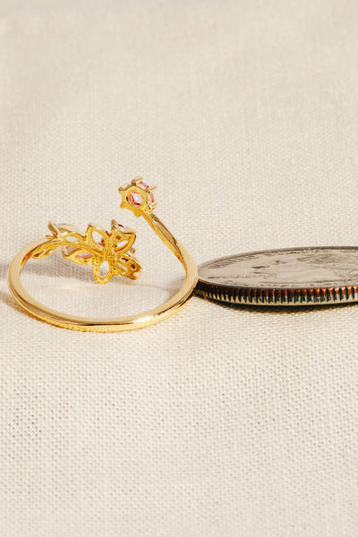 Floral Open Twist Ring