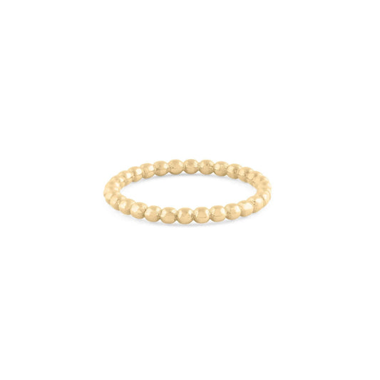 14K Gold Filled Plus™ Beaded Spacer Ring: Gold / 6